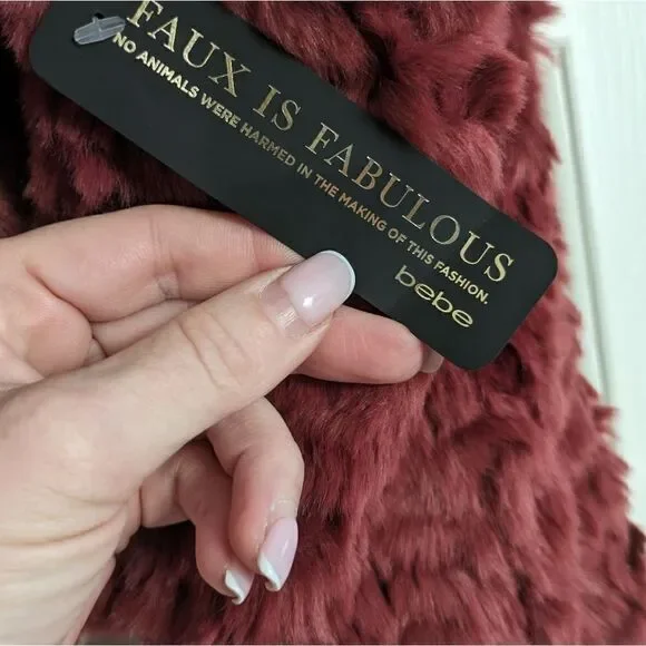 Bebe Gwenna Faux Fur Jacket New with tags - Picture 3 of 8